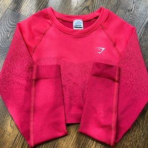 ADAPT OMBRE SEAMLESS LONG SLEEVE CROP TOP